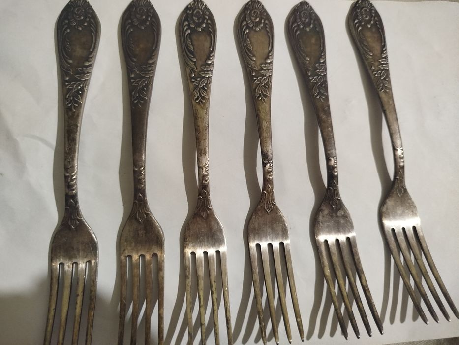 Вилки мельхіор 6 штук