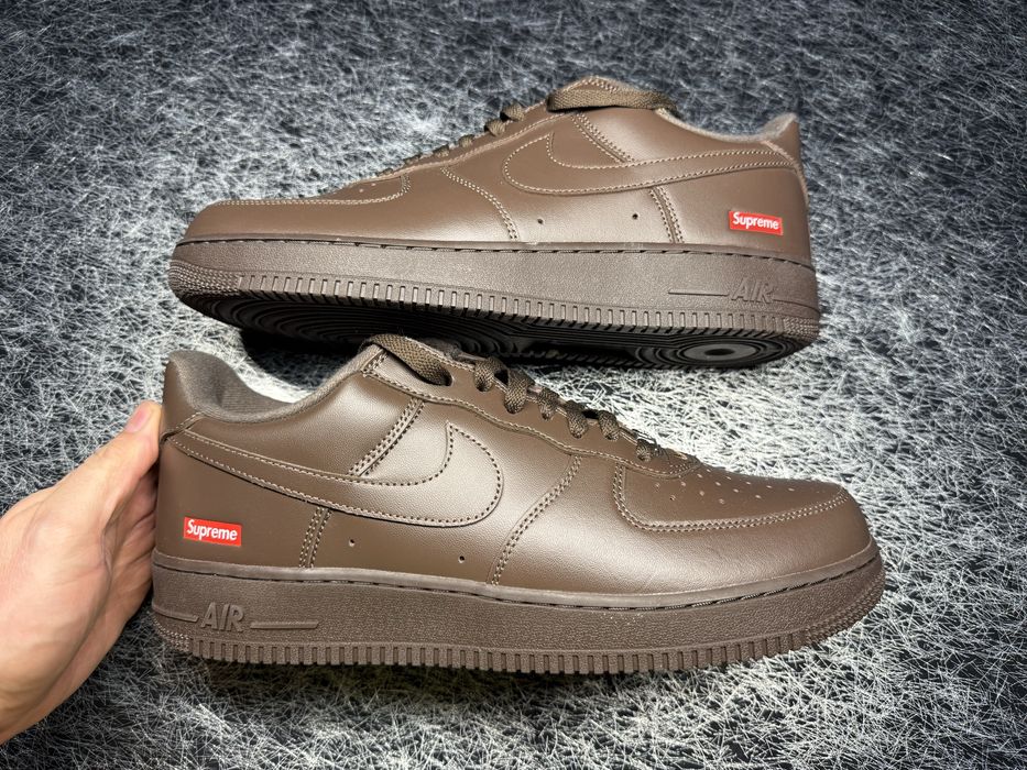 Buty Nike Supreme 46 brazowe air force one sneakersy