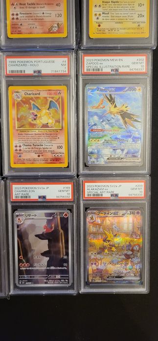 Slabs Pokémon Raras Graduadas Charizard Blastoise Arcanine venusaur