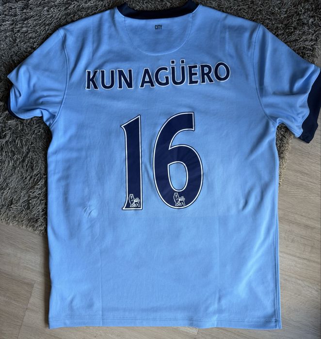 Camisola Manchester City 2014/15 Principal – Agüero #16 – Tamanho L