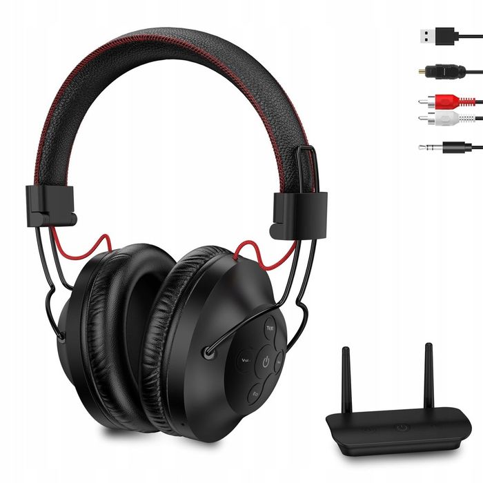 LETSACTIV Dual Wireless słuchawki do oglądania telewizji z nadajnikiem