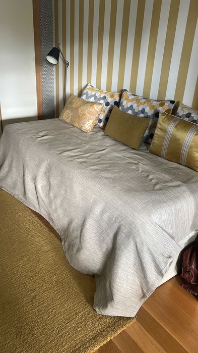 colcha cama solteiro + 6 almofadas