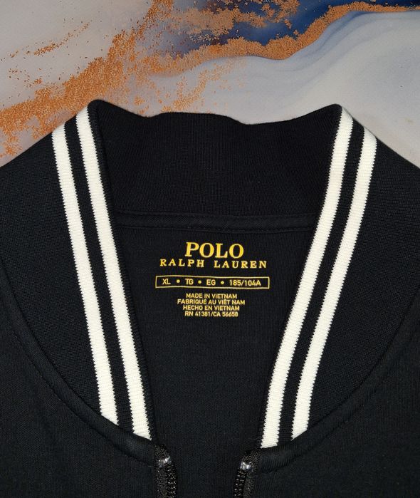 Кофта Polo Ralph Lauren на змейке мужская черная кардиган олимпийка