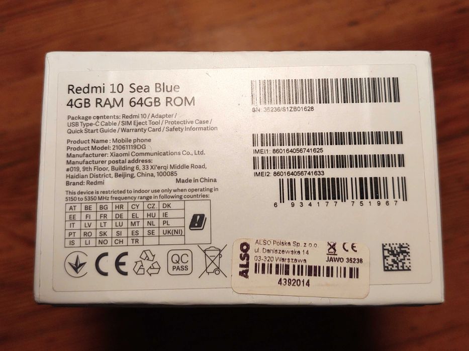 Smartfon Xiaomi Redmi 10 Sea Blue 4 GB RAM 64 GB ROM