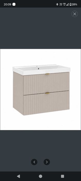 Szafka pod umywalkę Mirano Listrado 60 cm – kaszmir | NOWA
