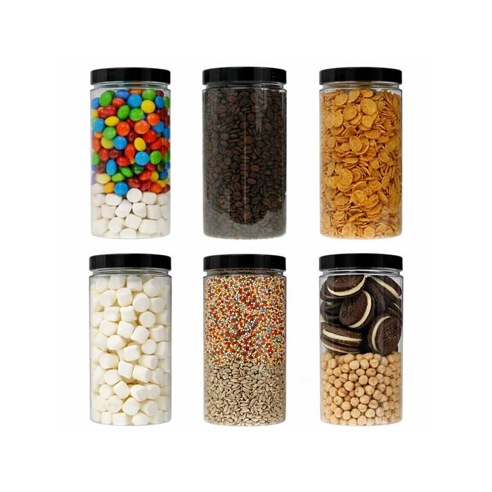 Pojemniki Na Żywność 1,5L 6 Szt Słoiki PET Na Makaron Przyprawy
