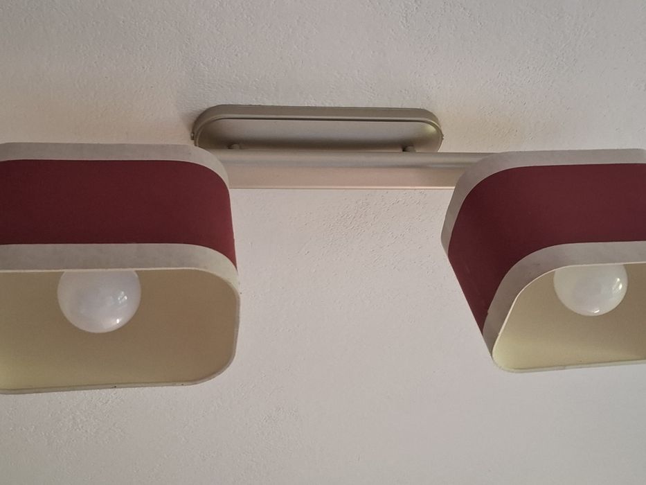 Żyrandol bordo-szary