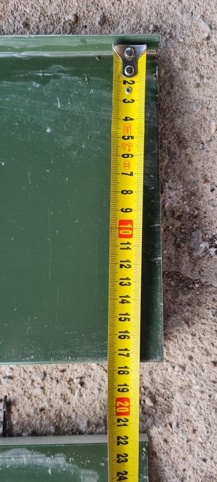 Parapety zewnętrzne stalowe zieleń butelkowa 7 sztuk