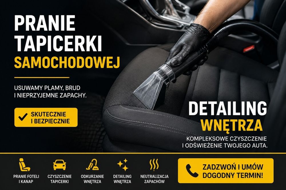 Detailing Wnętrza Samochodu | Pranie Tapicerki Dojazd do Klienta