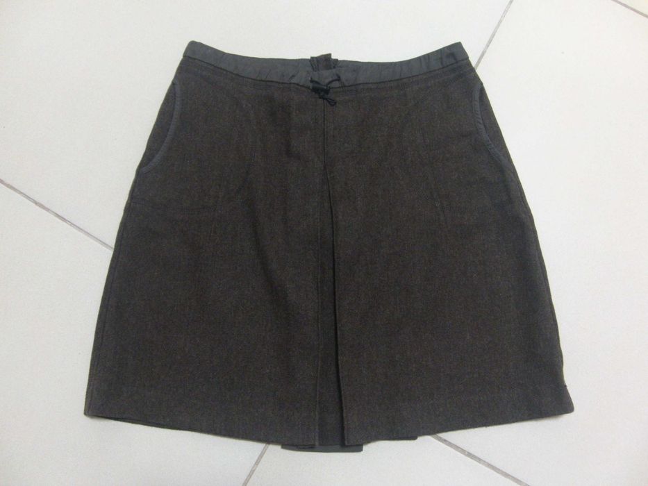 Юбка (спідниця) теплая, зимняя шерстяная (шерсть) хаки (миди)