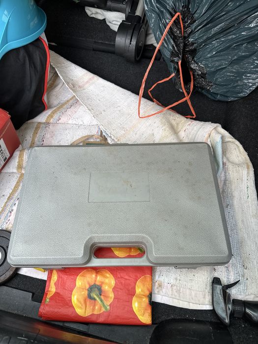 Conjunto halteres cromados com mala