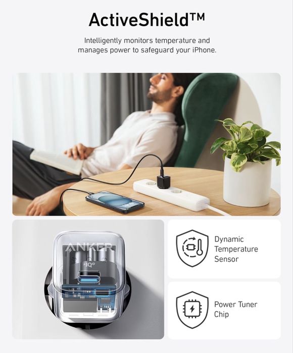 Mini Carregador Anker 511 Nano Pro 20w (Selado, Novo)