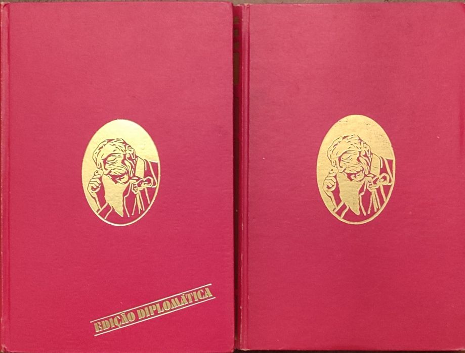 Lote de 2 livros encadernados de Eça de Queirós
