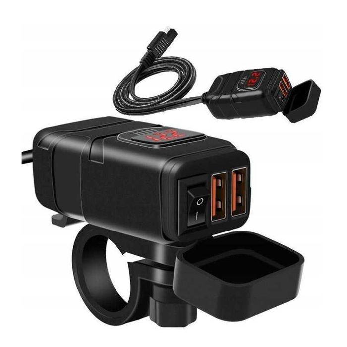 Ładowarka Motocykowa 2X USB QC 30 FREEDCONN MC1N