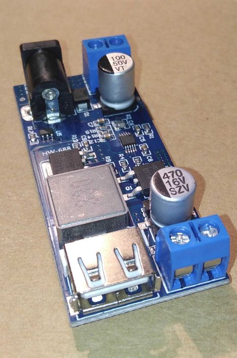 Універсальний перетворювач напруги  DC-DC 24V/12V To 5V, USB зарядка