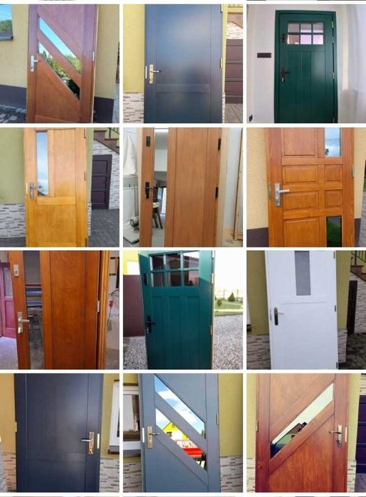 Drzwi  zewnetrzne i wewnętrzne z litego drewna