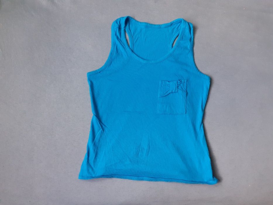 Niebieski top / bokserka dziewczęca 128
