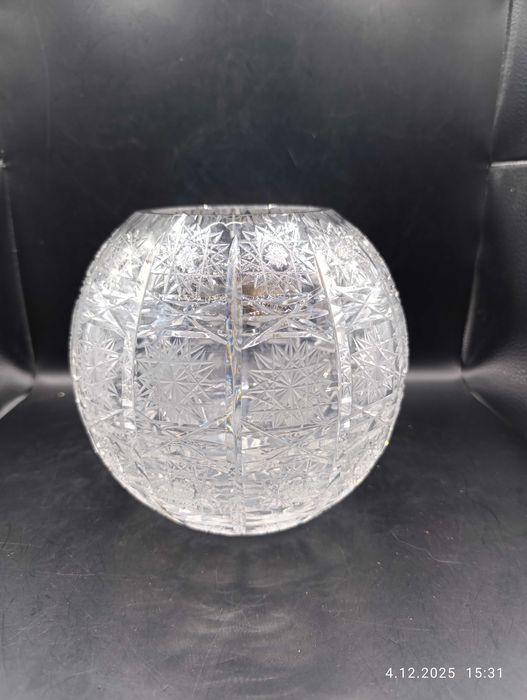 Kryształowy wazon/patera kula, stan kolekcjonerski