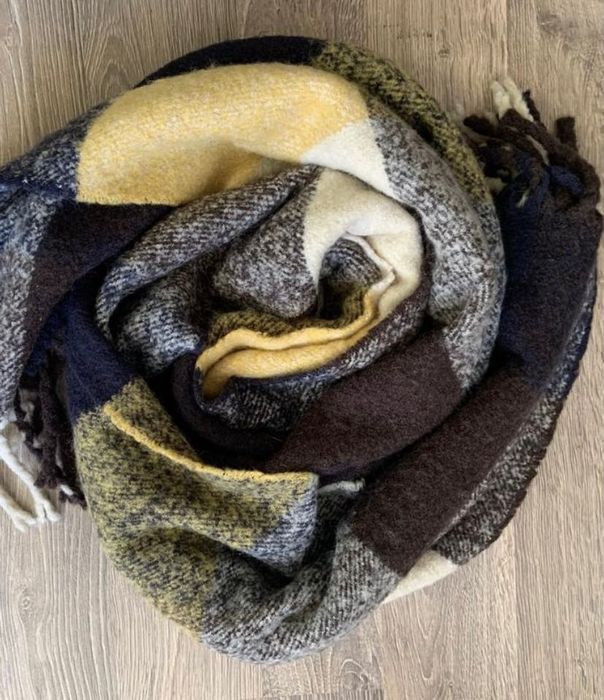 Шарф шерсть у клітинку s.Oliver шерстяний шарфік клітинка