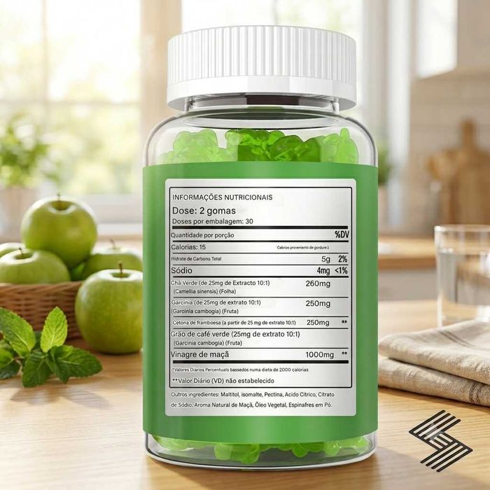 Gomas emagrecimento Keto ACV apoio a perca de peso, pack 5 unidades.