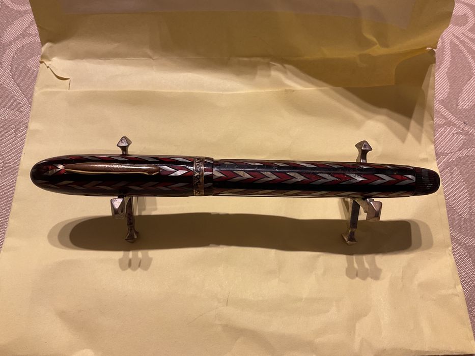 Caneta antiga Conklin Nozac Art Deco de 1930 rara