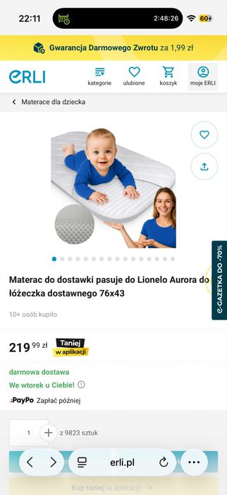 Łóżeczko niemowlęce