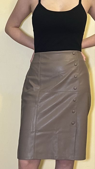 Шкіряна спідниця, спідниця жіноча, спідниця.