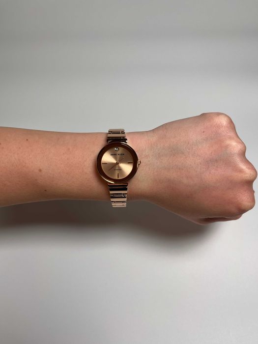 anne klein ak/2434rg, золотистий годинник, анна кляйн, часы золотистые
