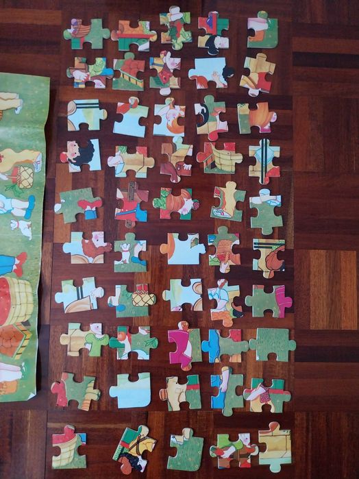 Puzzle de madeira, 50 peças, com poster, Akros Educativo