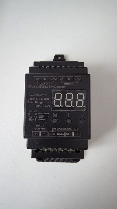 DMX 512 na SPI do cyfrowych taśm RGBW LED szyna DIN Skydance DS
