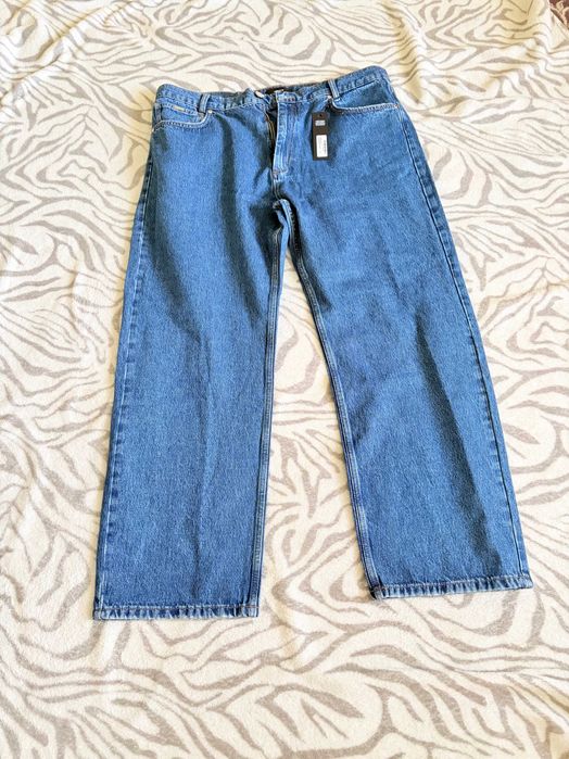 Spodnie Jeansy Straight Leg BELTED DENIM