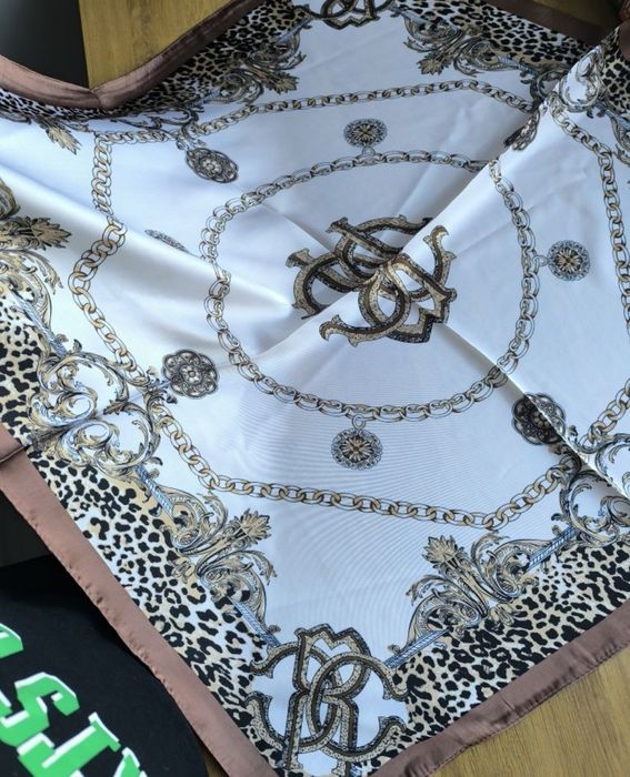 Nowa z jedwabiu jedwab Apaszka chusta 70 x 70