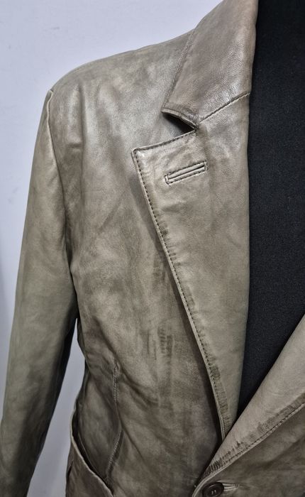 SANDRO POZZI roz. 50 kurtka w stylu marynarki skóra naturalna