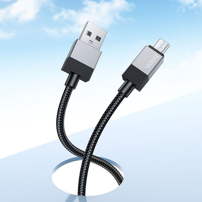Kabel USB A do Micro USB Hoco 2,4A 1 m X110 czarny