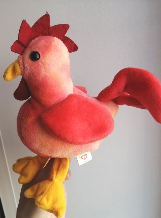 Півник Ty Beanie Babies 1996 вінтажна колекційна м'яка іграшка півень ту