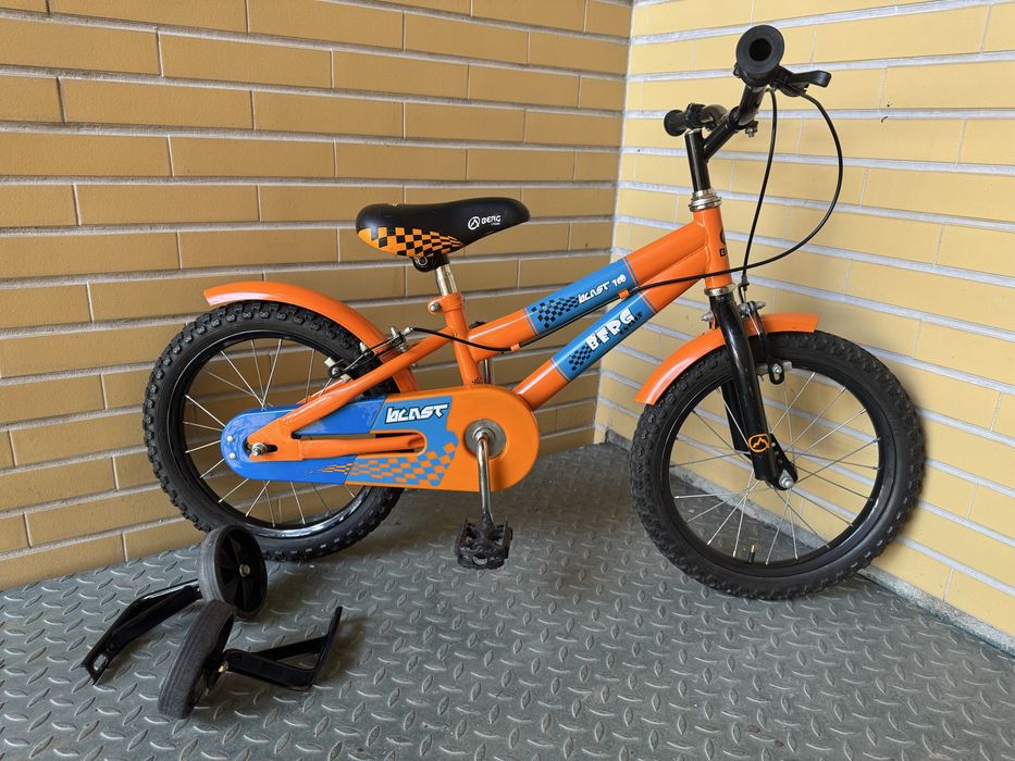 Bicicleta infantil BERG Blast 16” com rodinhas