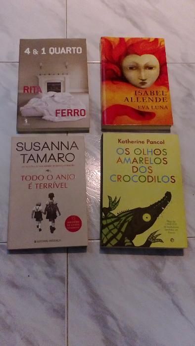 Pack 1 de 4 livros de literatura nacional e internacional, como novos