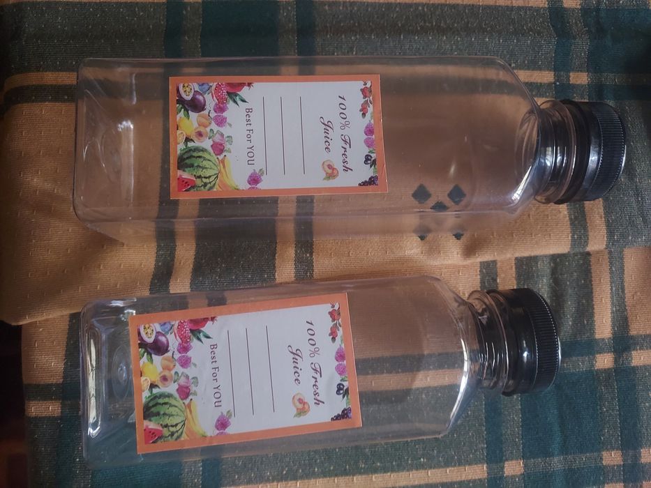 Garrafas para sumos. Leite. Café. REUTILIZÁVEIS  15 euros 5 unidades.