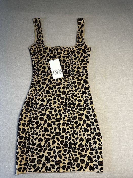 Леопардова коротка сукня Zara, розмір S