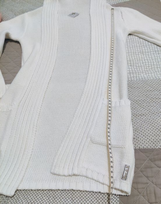 Casaco, cardigan branco, com capuz, Blanc du Nil, T.0