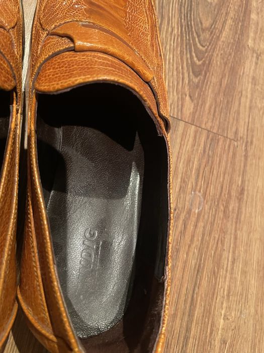 Byty meskie ze skóry strusia roz. 43