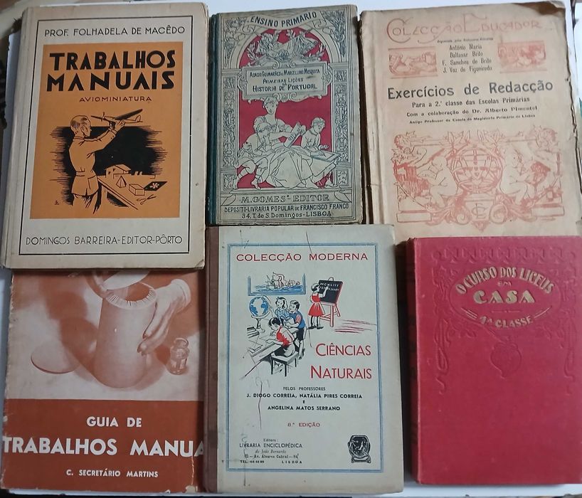 coleção de manuais escolares portugueses antigos