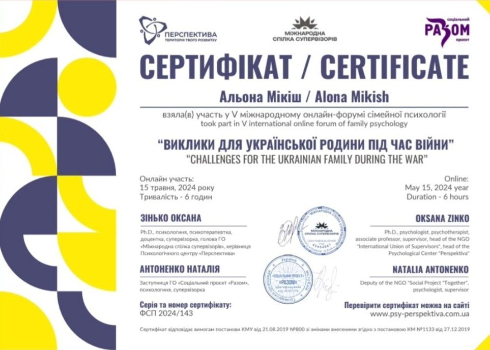 Дипломований клінічний психолог, знижка в описі