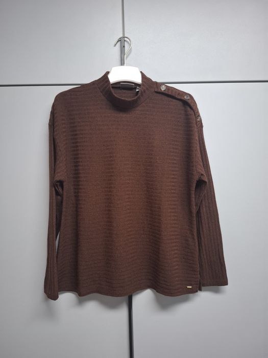 Czekoladowy sweter bluzka damski rozmiar M