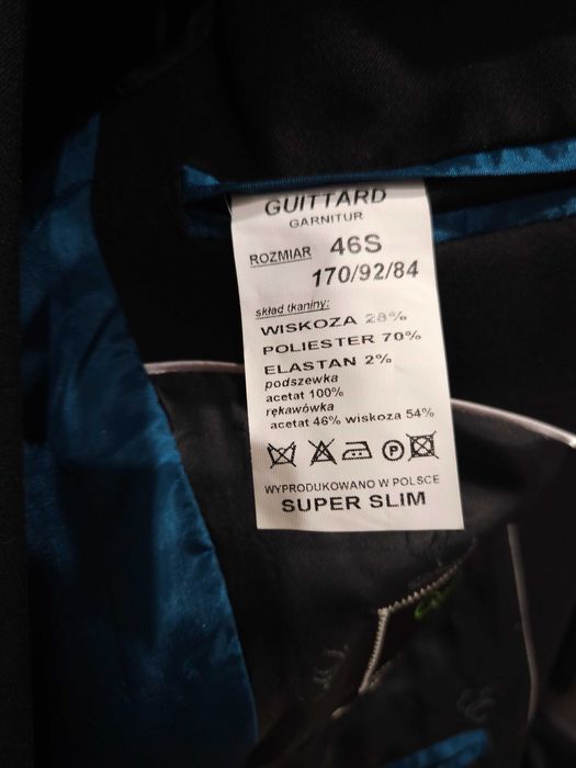 Garnitur męski Guittard, czarny, rozm. 46