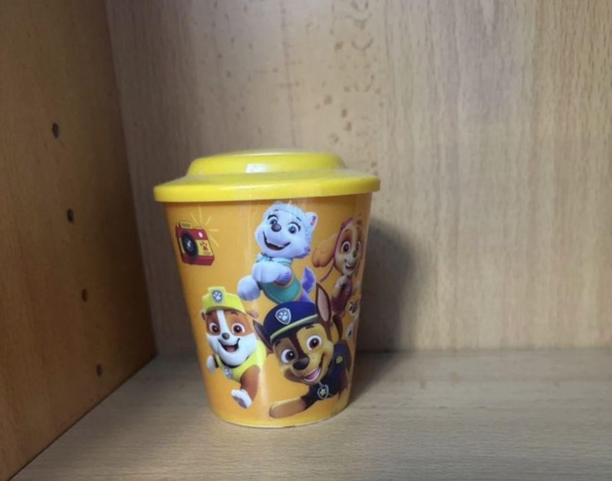 copo infantil amarelo da Patrulha Pata