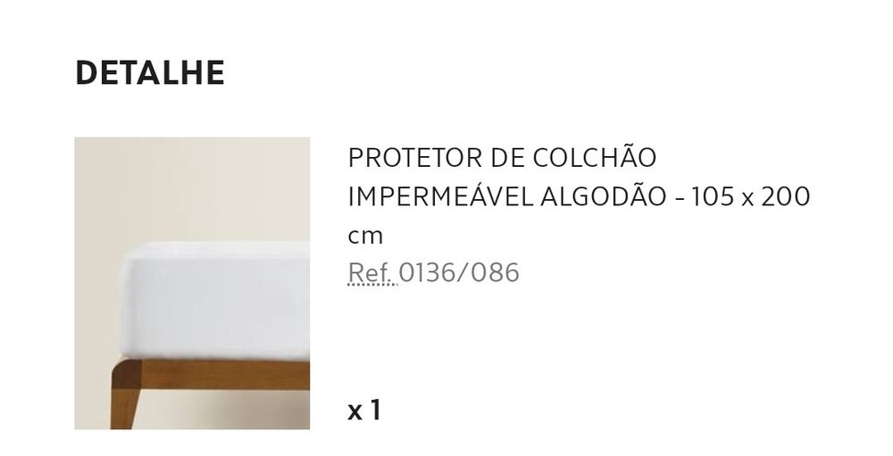 Resguardo e lençol de baixo
