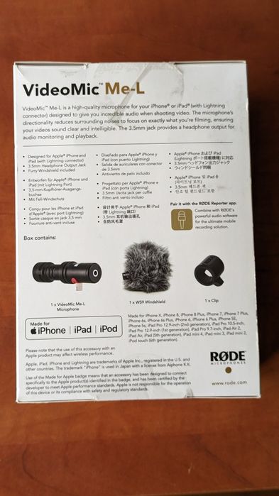 Mikrofon Rode do iPhone VideoMic Me-L