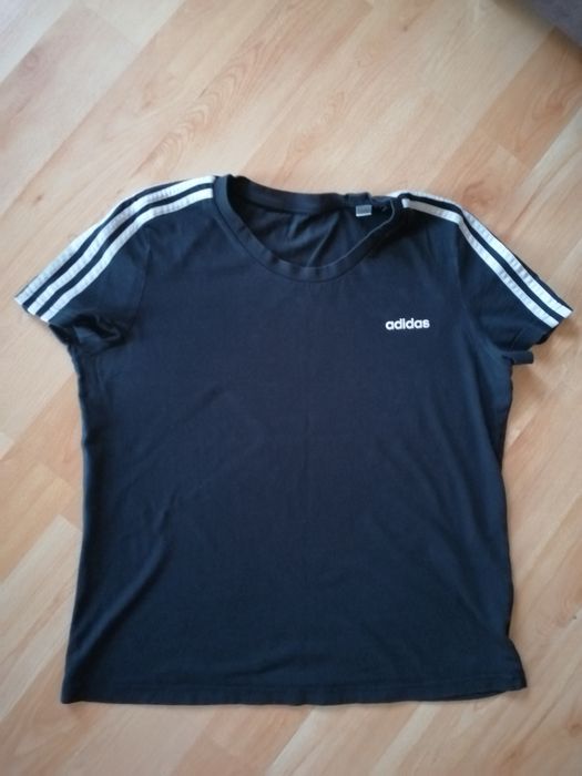 Bawełniana czarna bluzka t-shirt koszulka firmy ADIDAS rozmiar L 42