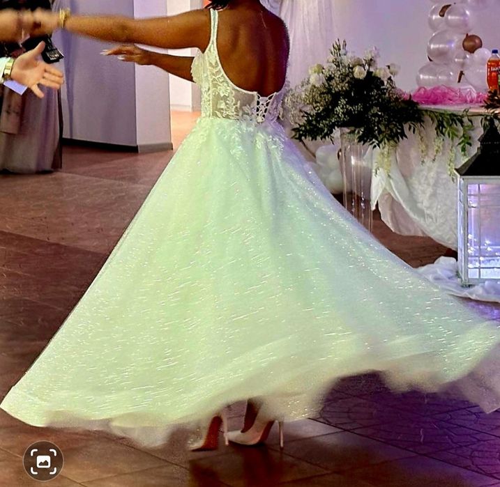 Suknia ślubna brokat błyszcząca xs/s